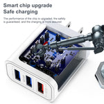 IVON AD37 5A QC 3.0 三埠 USB 旅行充電器，美規插頭，AD37