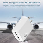 IVON AD38 5V 2.1A 雙 USB 埠旅行充電器，美規插頭，AD38