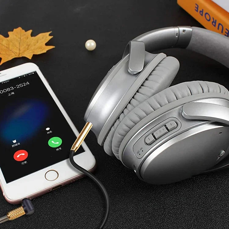 zs0110 適用於AKG Y40 & Creative Aurvana Live2 & Bose QC25 標準版2.5mm轉3.5mm耳機線，線長：1.5m，標準版