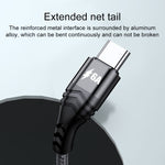 4 合 1 66W 6A USB 轉 8 Pin + Micro USB + 雙 USB-C / Type-C 快充數據線，線長：1.2m，66W