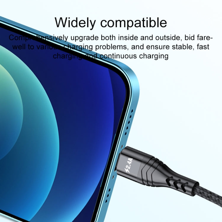 4 合 1 66W 6A USB 轉 8 Pin + Micro USB + 雙 USB-C / Type-C 快充數據線，線長：1.2m，66W