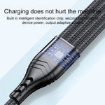 4 合 1 66W 6A USB 轉 8 Pin + Micro USB + 雙 USB-C / Type-C 快充數據線，線長：1.2m，66W