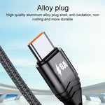 4 合 1 66W 6A USB 轉 8 Pin + Micro USB + 雙 USB-C / Type-C 快充數據線，線長：1.2m，66W