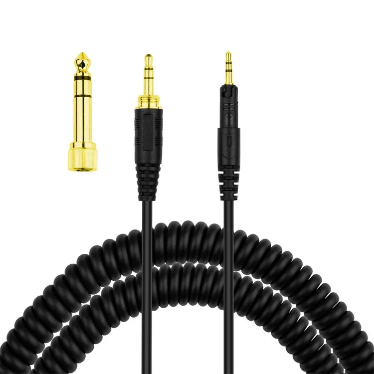 ZS0088 適用於Audio-Technica ATH-M50X / ATH-M40X 彈簧耳機音頻線，線長：1.4m-3m，ZS0088
