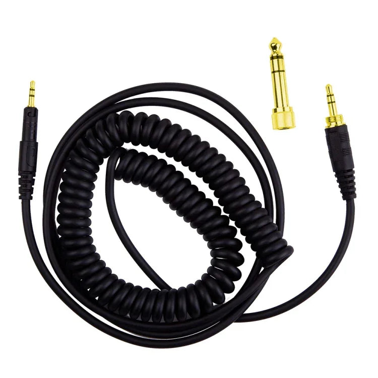 ZS0088 適用於Audio-Technica ATH-M50X / ATH-M40X 彈簧耳機音頻線，線長：1.4m-3m，ZS0088
