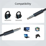 ZS0195 適用於Logitech G633 / G635 / G933 / G935 3.5mm遊戲耳機音頻線，線長：1.5m，適用於Logitech G633 1.5m