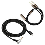 ZS0135 2合1 適用於SteelSeries Arctis 3 / 5 / 7 耳機音頻線+耳機轉接線套裝，音頻線+轉接線