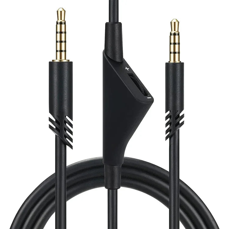 ZS0175 適用於Logitech Astro A10 / A40 / A30 3.5mm公對公可調音量耳機音頻線，線長：2m，適用於Logitech Astro A10 2m