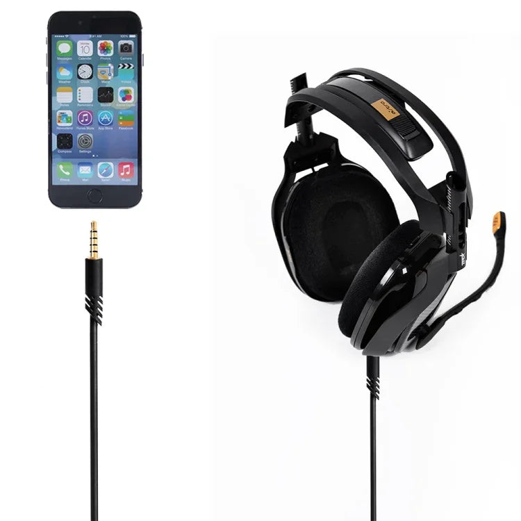 ZS0175 適用於Logitech Astro A10 / A40 / A30 3.5mm公對公可調音量耳機音頻線，線長：2m，適用於Logitech Astro A10 2m