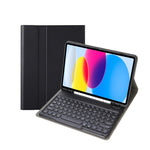 適用於 iPad 11 2025 / 第10代 10.9 2022 YA10B 羊皮紋理藍牙鍵盤皮革平板保護套，帶筆槽，YA10B
