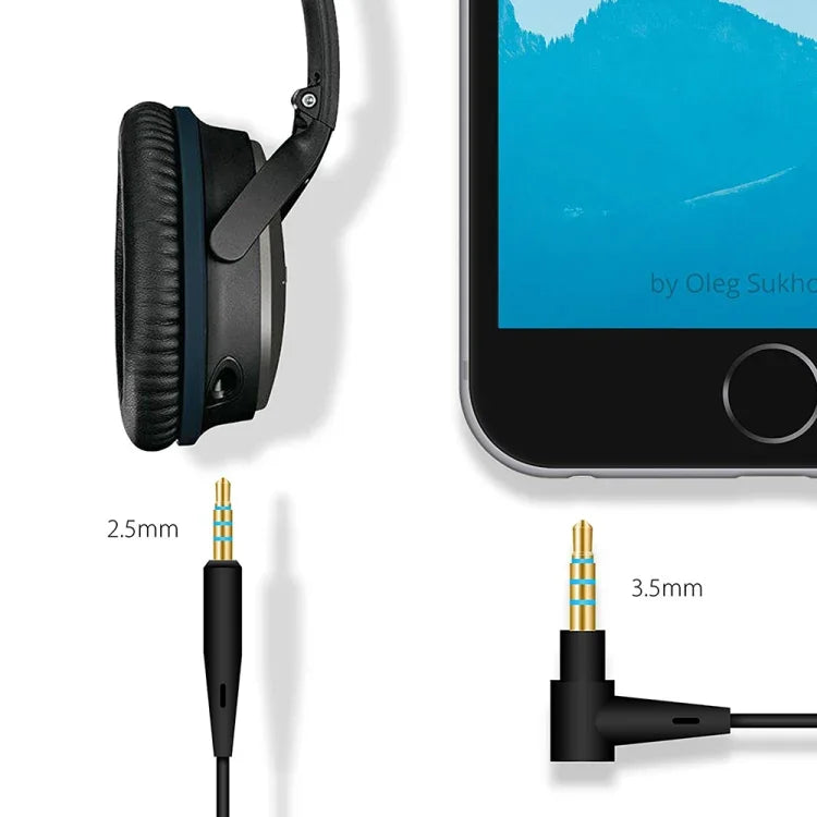 ZS0009 3.5mm轉2.5mm音頻線，適用於Boshi QC25 QC35 OE2 LIVE2 AKG Y50 Y40