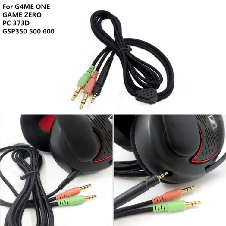 ZS0076 PC版遊戲耳機線，適用於Sennheiser PC 373D GSP350 GSP500 GSP600 G4ME ONE GAME ZERO，PC版