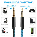 ZS0162 直線版遊戲耳機音頻線，適用於 Logitech Astro A10 A40 A30，直線版