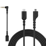 ZS0167 音效卡連接線 + 轉接線，適用於 Steelseries Arctis 3 5 7 耳機，音效卡線 + 轉接線