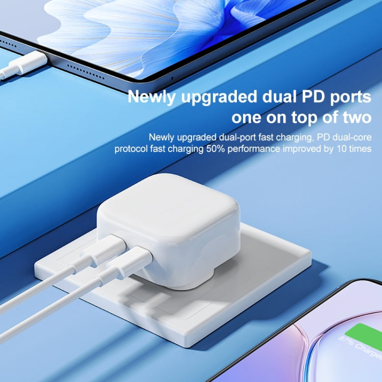 ROCK T58 35W 雙 USB-C / Type-C 埠 PD 充電器，中規插頭，中規插頭