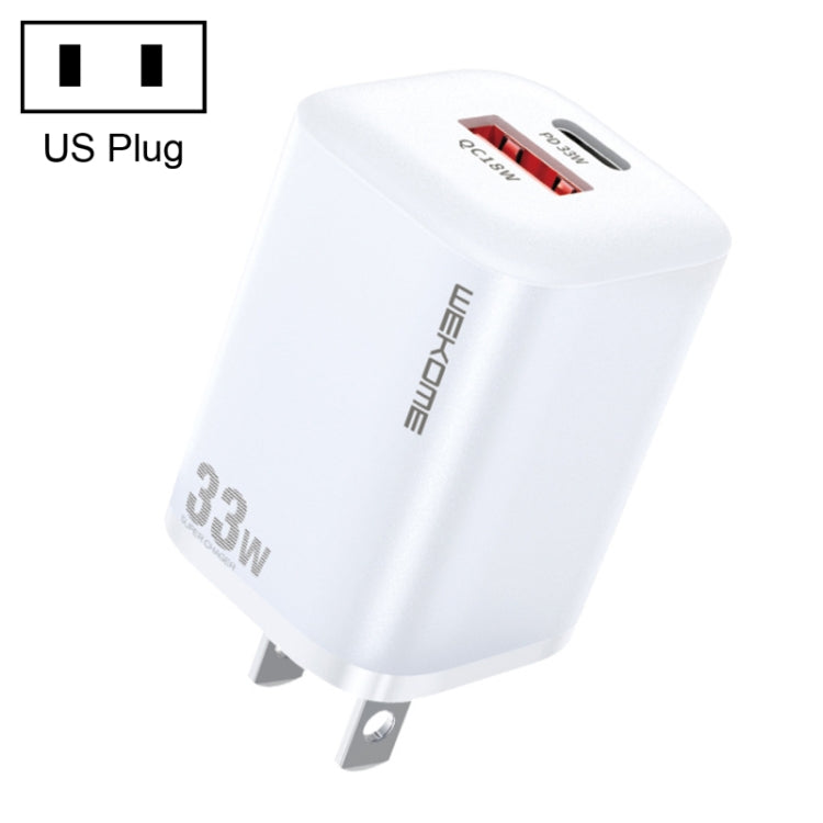 WK WP-U140 33W 電源系列 USB+USB-C/Type-C 快速充電器，規格：美規插頭，33W 美規插頭