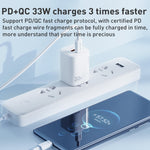WK WP-U140 33W 電源系列 USB+USB-C/Type-C 快速充電器，規格：美規插頭，33W 美規插頭