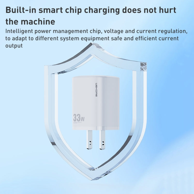 WK WP-U140 33W 電源系列 USB+USB-C/Type-C 快速充電器，規格：美規插頭，33W 美規插頭