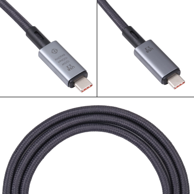 10Gbps 8K USB-C/Type-C 轉 USB-C/Type-C 視頻線，兼容 USB 3.2，長度：1m，10Gbps Type-C 轉 Type-C