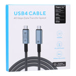 40Gbps 8K USB-C/Type-C 轉 USB-C/Type-C 視頻線，兼容 USB 4，長度：1m，40Gbps Type-C 轉 Type-C