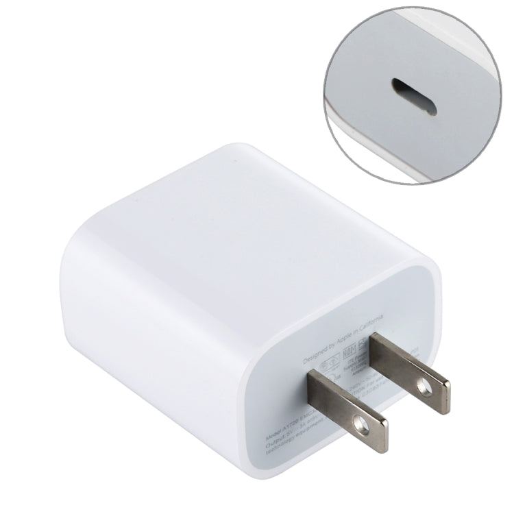 20W Type-C / USB-C PD 快充電源適配器，美規插頭，20W 0.5A 美規插頭，20W 歐規插頭