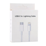20W 9V/2A 1M USB-C / Type-C 轉 8 Pin PD 快充線，適用 iPhone、iPad，線長：1m，20W 9V/2A
