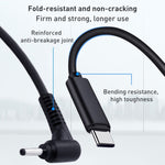 USB-C / Type-C轉4.0 x 1.7mm筆電電源充電線，線長約1.5米，Type-C轉4.0 x 1.7mm子彈頭