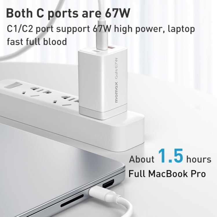 MOMAX UM30 PD 67W 快充電源適配器，英規插頭，英規插頭