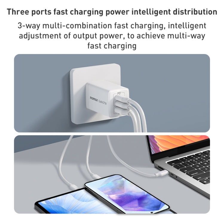 MOMAX UM30 PD 67W 快充電源適配器，英規插頭，英規插頭