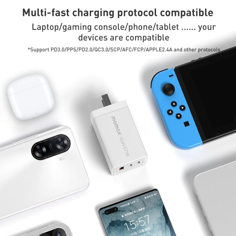 MOMAX UM30 PD 67W 快充電源適配器，英規插頭，英規插頭
