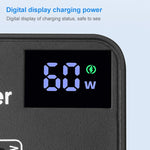 988A 多功能 DC 12V 5 埠 USB 數字顯示快速充電器，988A