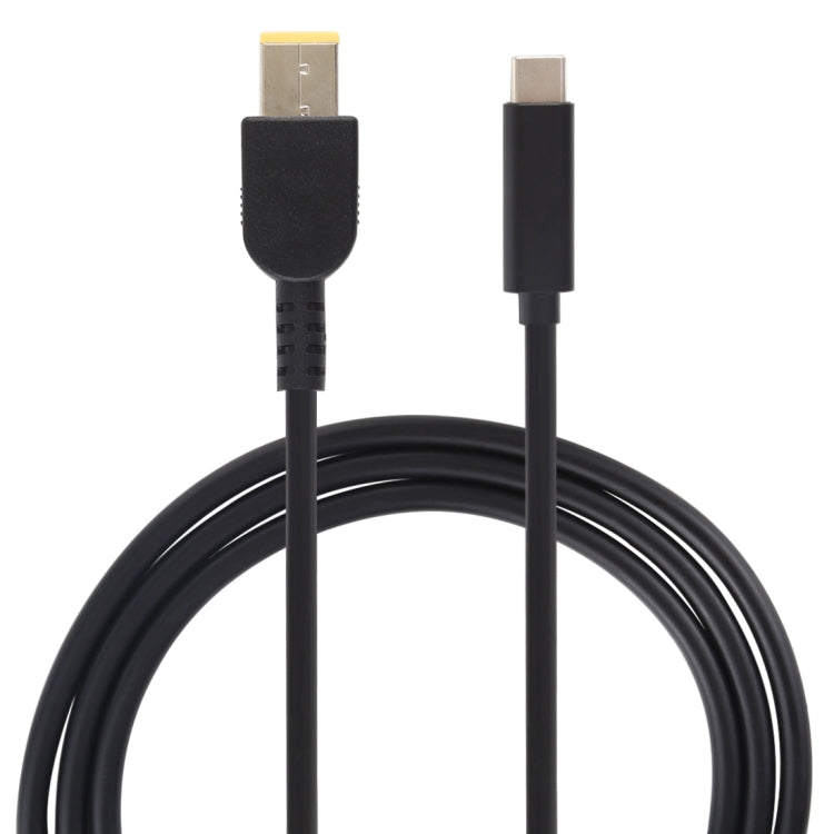 USB-C / Type-C 轉 大方形公頭筆記型電腦電源充電線，適用於 Lenovo，線長：約1.5米，Type-C 轉 大方形