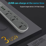 LDNIO SC3301 三孔 USB 埠旅行家用辦公插座，線長：1.6m，美規插頭，SAS8610AUS、SAS8610BUS、SAS8610EU、SAS8610UK