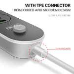 LDNIO SC3301 三孔 USB 埠旅行家用辦公插座，線長：1.6m，美規插頭，SAS8610AUS、SAS8610BUS、SAS8610EU、SAS8610UK