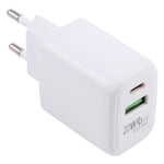 LZ-215A+C 20W QC 3.0 USB + PD 3.0 USB-C / Type-C 快充旅行充電器，歐規插頭，歐規插頭