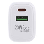 LZ-215A+C 20W QC 3.0 USB + PD 3.0 USB-C / Type-C 快充旅行充電器，歐規插頭，歐規插頭