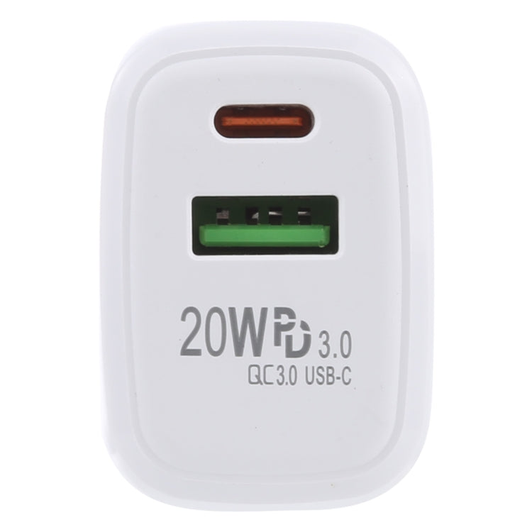 LZ-215A+C 20W QC 3.0 USB + PD 3.0 USB-C / Type-C 快充旅行充電器，歐規插頭，歐規插頭