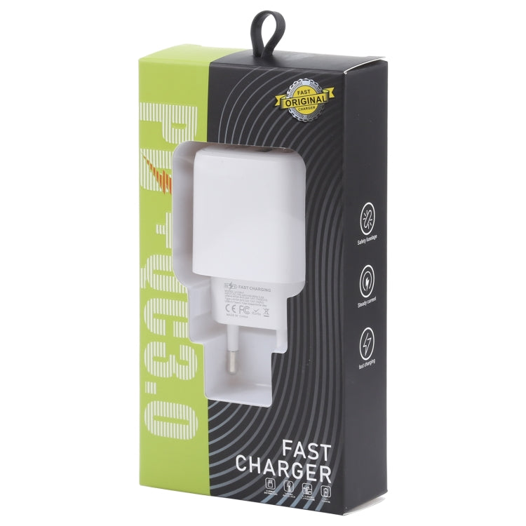 LZ-215A+C 20W QC 3.0 USB + PD 3.0 USB-C / Type-C 快充旅行充電器，歐規插頭，歐規插頭