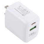 LZ-215A+C 20W QC 3.0 USB + PD 3.0 USB-C / Type-C 快充旅行充電器，美規插頭，美規插頭