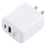 LZ-215A+C 20W QC 3.0 USB + PD 3.0 USB-C / Type-C 快充旅行充電器，美規插頭，美規插頭