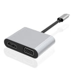 2合1 多功能 USB-C / Type-C 轉 HDMI+VGA 集線器擴充座