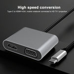 2合1 多功能 USB-C / Type-C 轉 HDMI+VGA 集線器擴充座