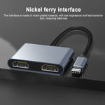 2合1 多功能 USB-C / Type-C 轉 雙 HDMI 集線器擴充座