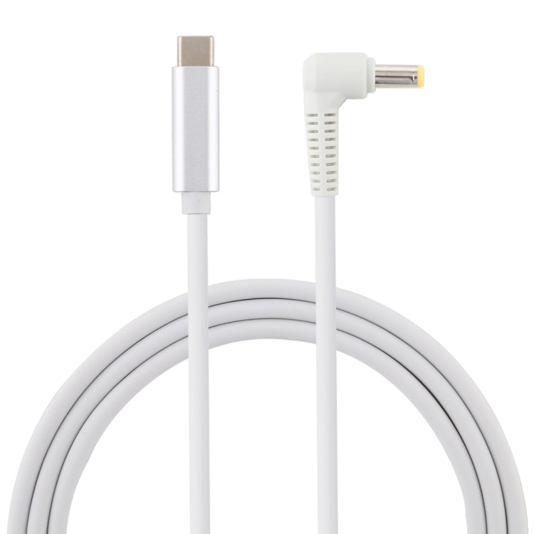 USB-C / Type-C 轉 5.5 x 2.5mm 筆記型電腦電源充電線，線長：約1.5米，Type-C 轉 5.5 x 2.5mm（彎頭）