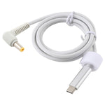 USB-C / Type-C 轉 5.5 x 2.5mm 筆記型電腦電源充電線，線長：約1.5米，Type-C 轉 5.5 x 2.5mm（彎頭）