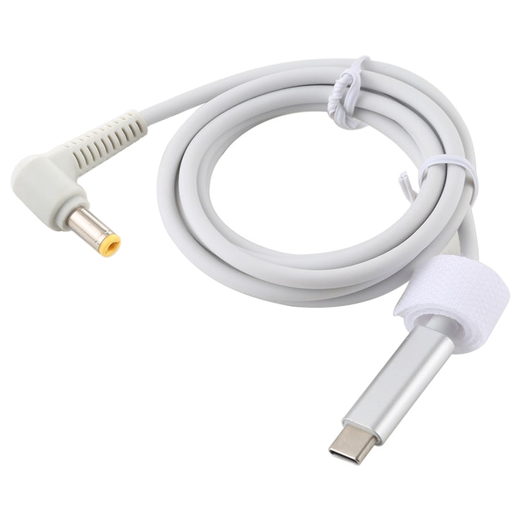 USB-C / Type-C 轉 5.5 x 2.5mm 筆記型電腦電源充電線，線長：約1.5米，Type-C 轉 5.5 x 2.5mm（彎頭）