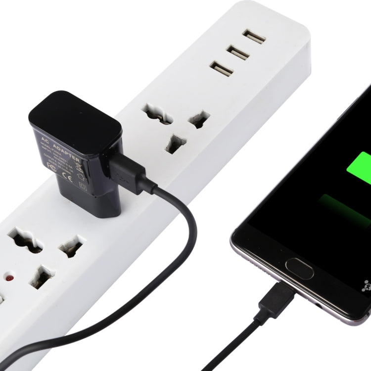 5V 2.1A 智能識別 USB 充電器，附 1 米 USB 轉 USB-C / Type-C 充電線，歐規插頭