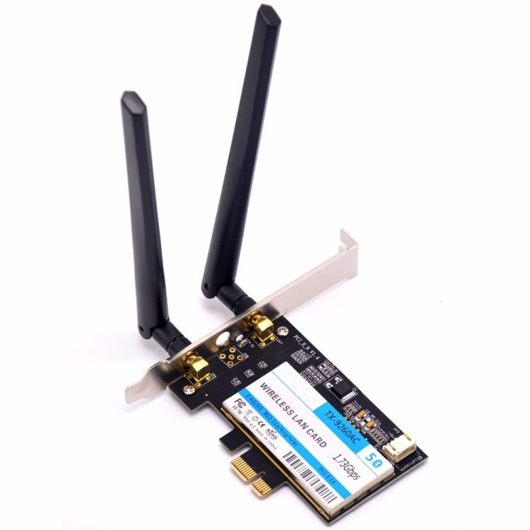 TX-9260AC 無線 AC 雙頻 802.11ac 1730Mbps 桌面 PCI-e WiFi 適配器 + 藍牙 5.0 WLAN 網卡，適用於 Intel 9260ac，TX-9260AC 1730Mbps