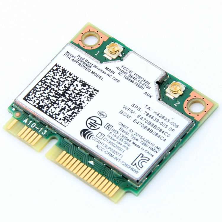 Intel 7260HMW 雙頻無線 Wifi 卡 Mini PCI-E 2.4G / 5Ghz WLAN 藍牙 4.0 Wifi 卡 802.11 ac / a / b / g / n, 7260HMW