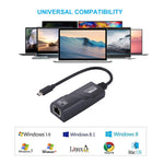 15厘米 USB-C / Type-C 轉 RJ45 千兆乙太網路轉接器，RJ45